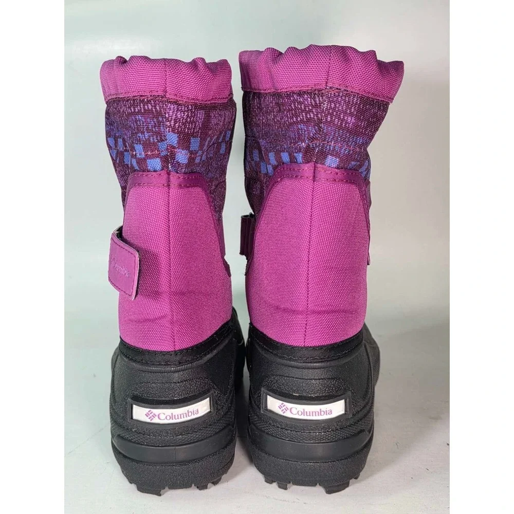 Columbia Powderbug Plus‎ II Youth Boots Size 13 Purple Black Winter Snow Shoes